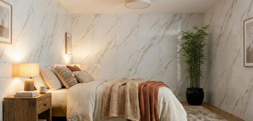 Natural Carrara Plain Wall Panels