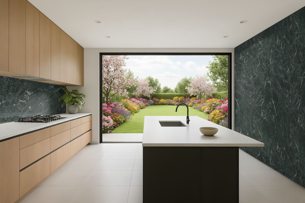 Pro Tek Flooring Argos Black Marble (plain Marble Design) Materialo Image splashback