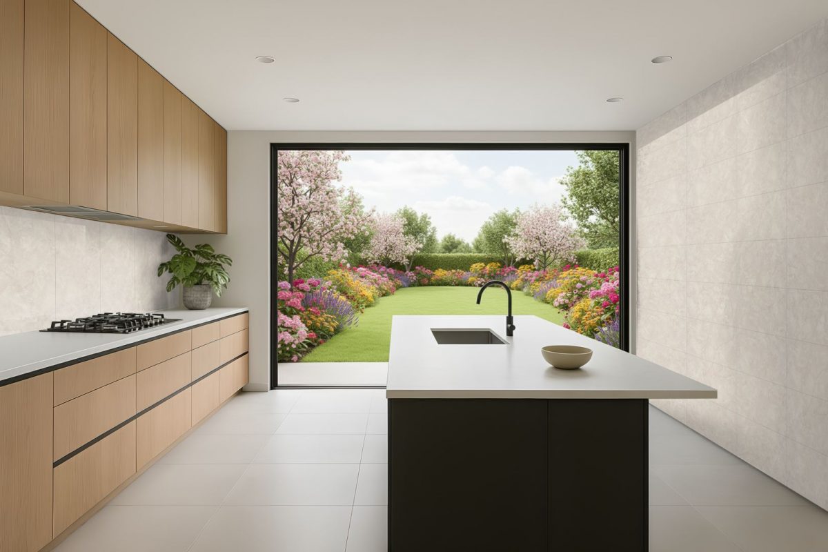 Cream Statuario Multi Tile Wall Panel - Image 4