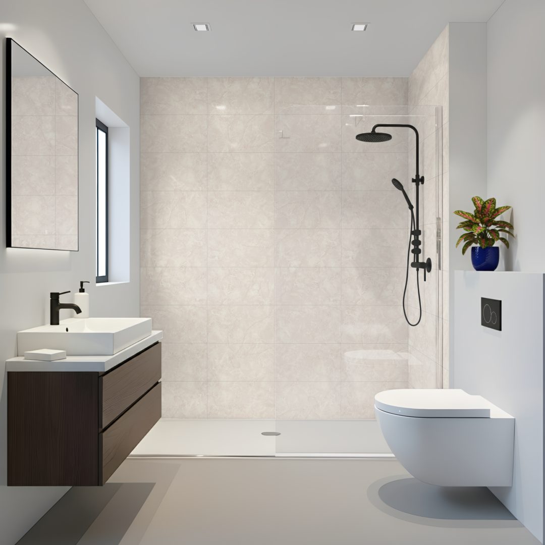 Pro Tek Flooring Cream Statuario Marble (marble 300 X 600 Tile Design) Materialo Image