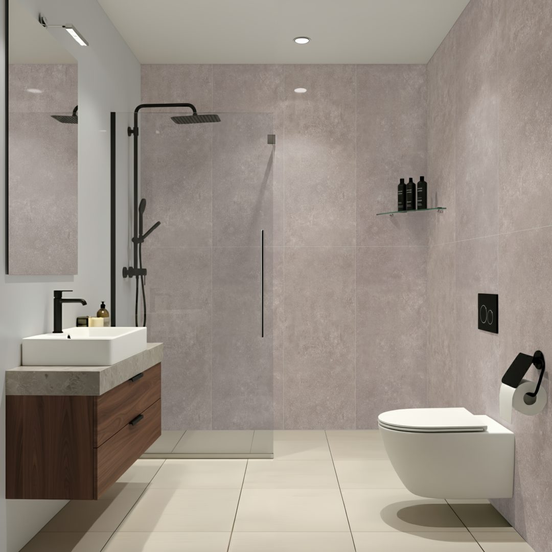 Pro Tek Flooring Florence Wall Panel (beige 2 Tile Design) Materialo Image