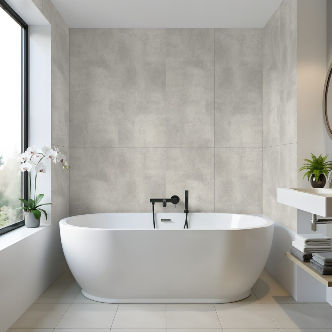 Pro Tek Flooring Genoa Wall Panel (grey 2 Tile Design) Materialo Image