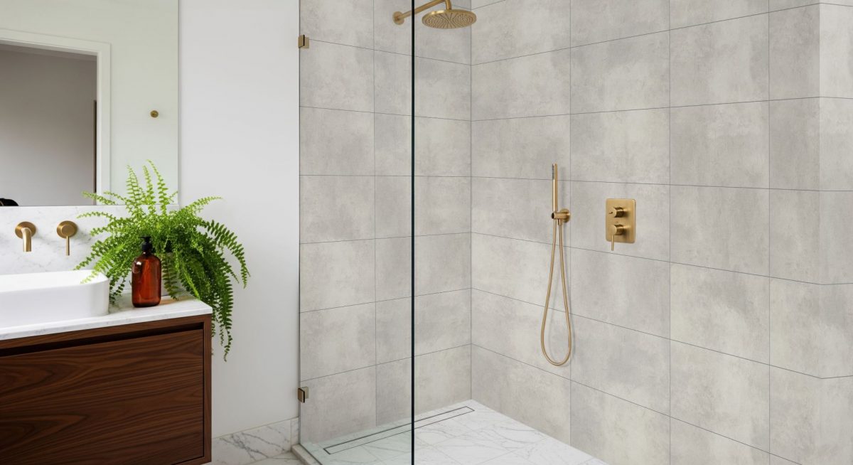 Pro Tek Flooring Genoa Wall Panel (grey 300 X 600 Tile Design) Materialo Image