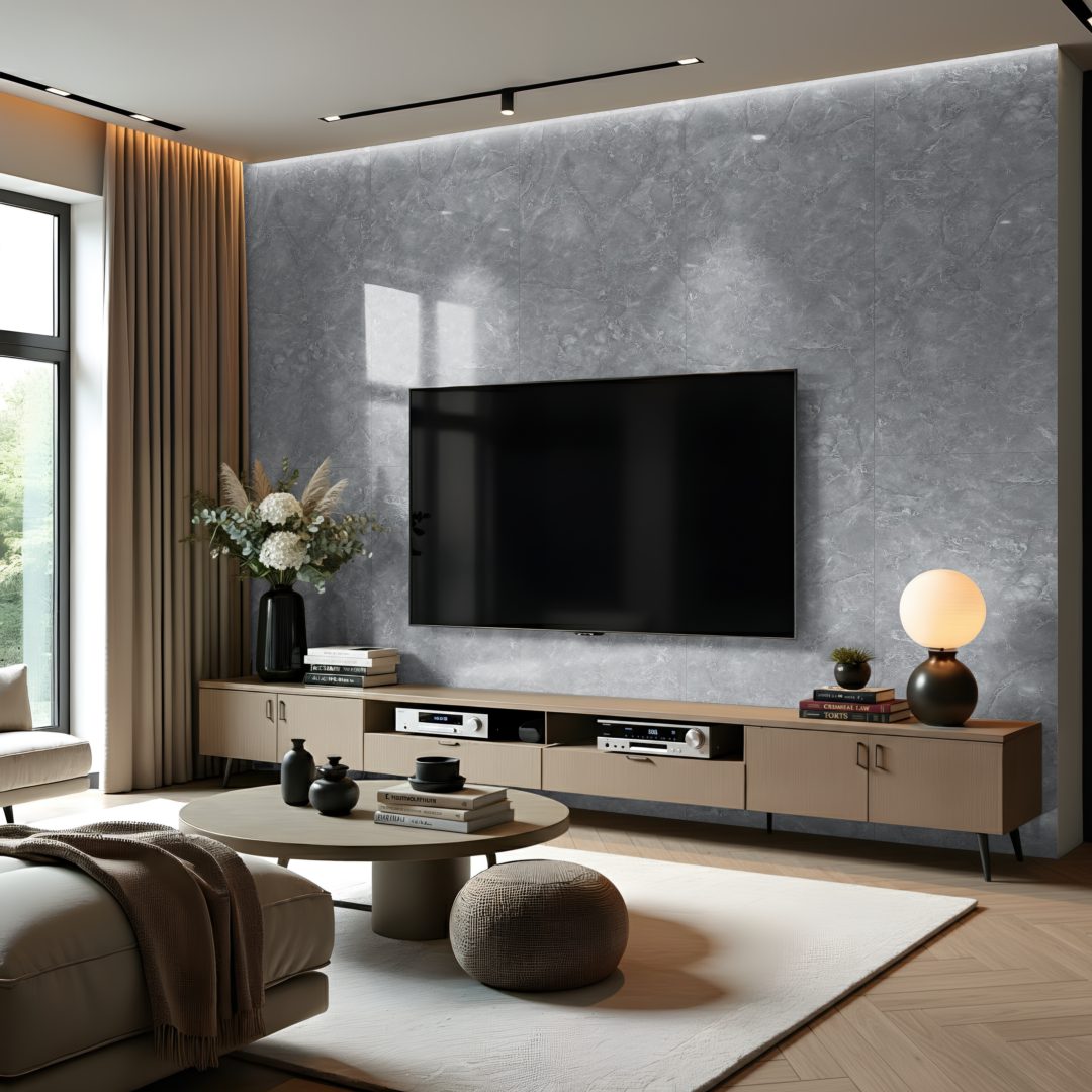 Grey Statuario Double Tile Wall Panel - Image 3