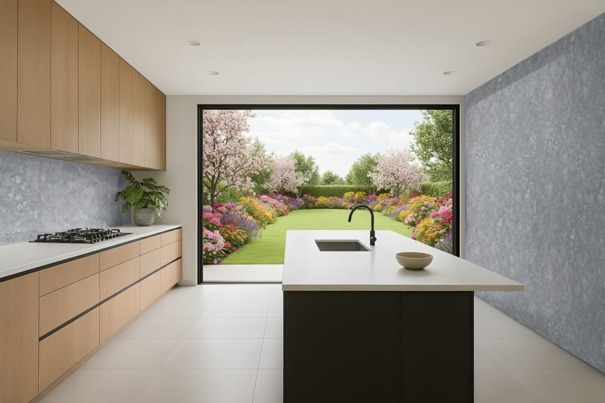 Grey Statuario Multi Tile Wall Panel - Image 3