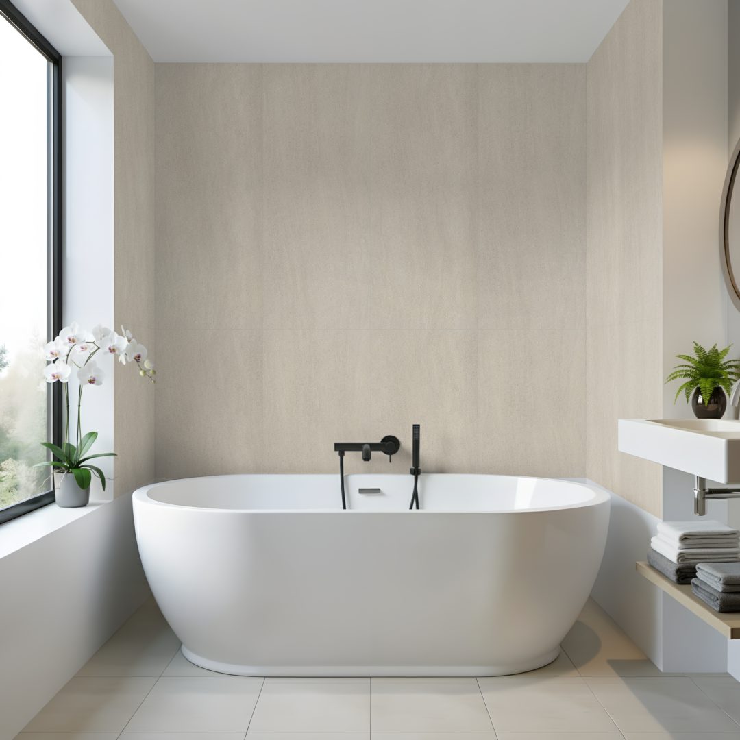 Pro Tek Flooring Livorno Wall Panel (bige 2 Tile Design) Materialo Image