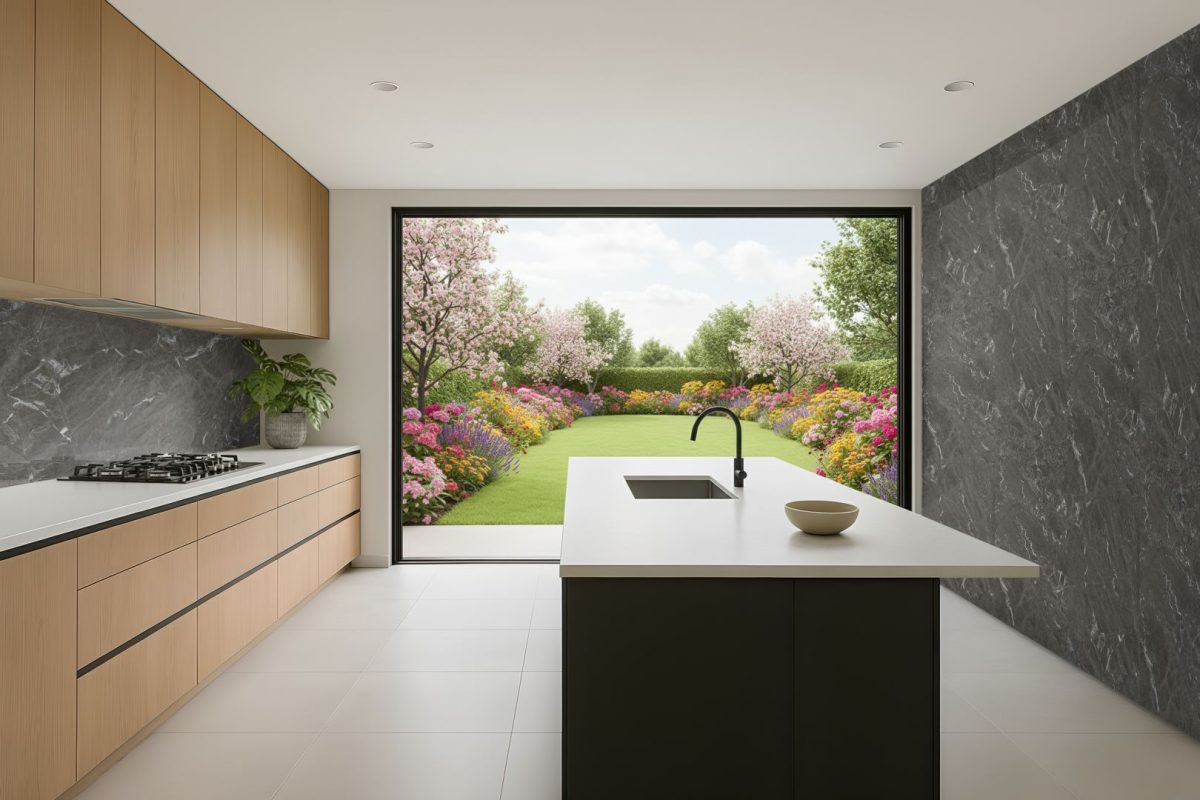 Pro Tek Flooring Marquina Black Marble (plain Marble Design) Materialo Image splashback