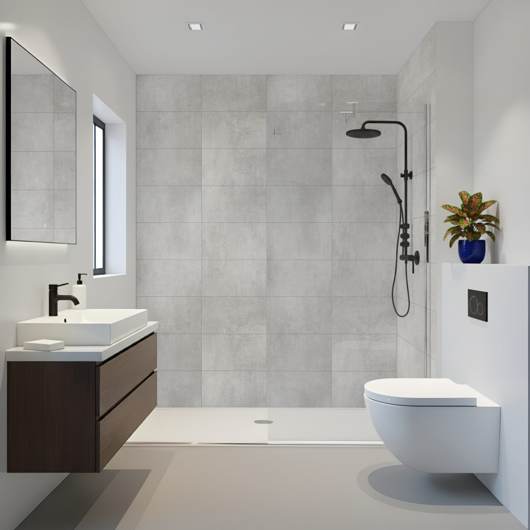 Pro-Tek™ Messina Grey Multi Tile Wall Panel Pro-Tek™ Messina Grey Multi Tile Wall Panel