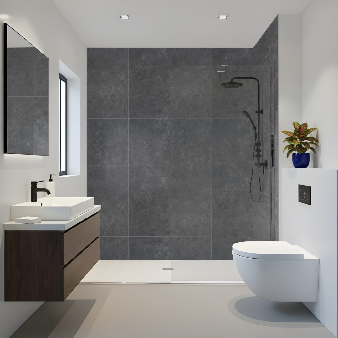 Pro Tek Flooring Monza Wall Panel (grey 300 X 600 Tile Design) Materialo Image