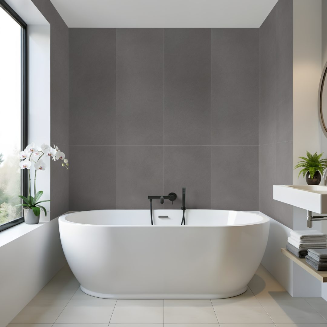 Pro-Tek™ Napoli Grey Double Tile Wall Panel Pro-Tek™ Napoli Grey Double Tile Wall Panel