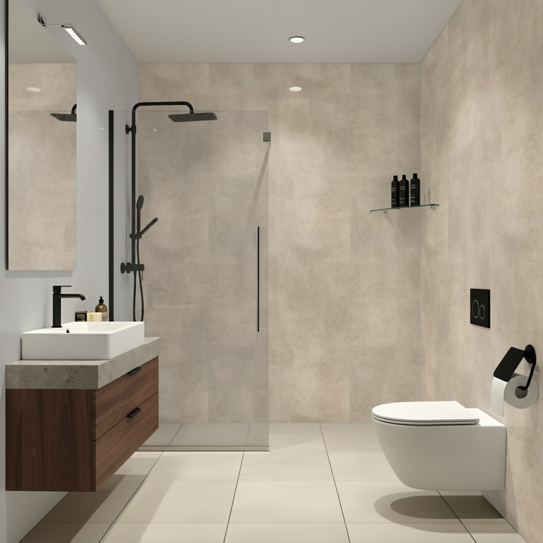 Pro-Tek™ Palermo Beige Double Tile Wall Panel