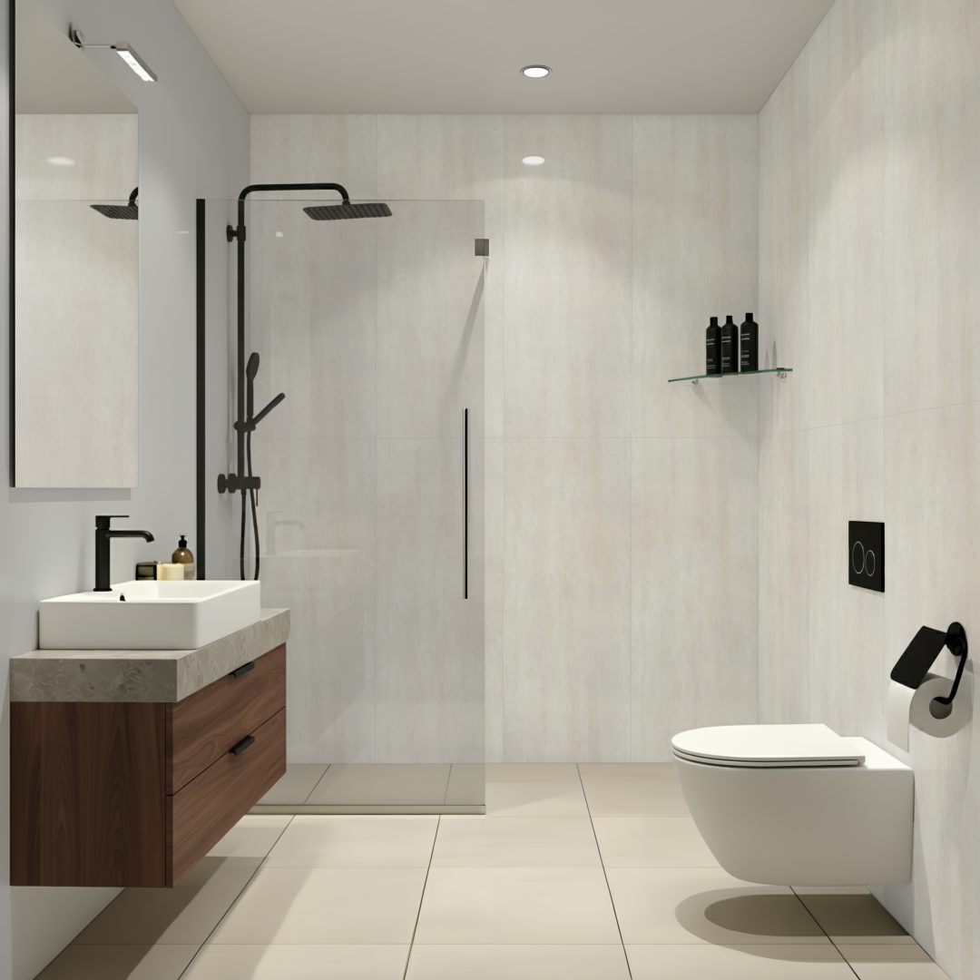 Pro Tek Flooring Perugia Wall Panel (beige 2 Tile Design) Materialo Image