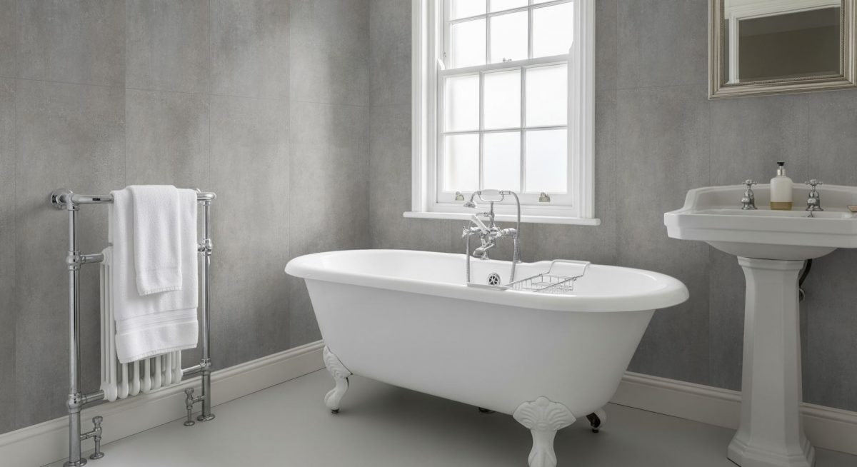 Pro Tek Flooring Salerno Wall Panel (grey 2 Tile Design) Materialo Image(1)