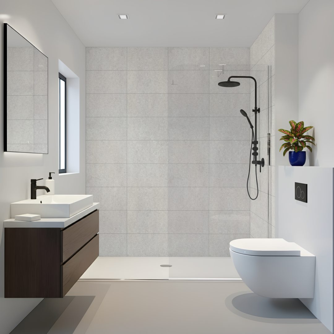 Pro Tek Flooring Torino Wall Panel (grey 300 X 600 Tile Design) Materialo Image