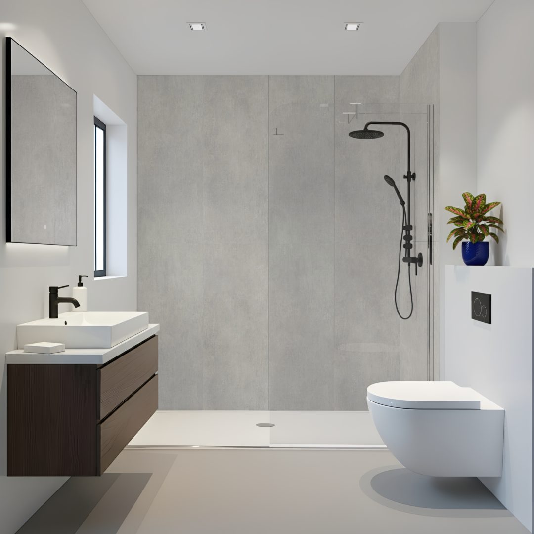 Pro-Tek™ Venezia Grey Double Tile Wall Panel Pro-Tek™ Venezia Grey Double Tile Wall Panel