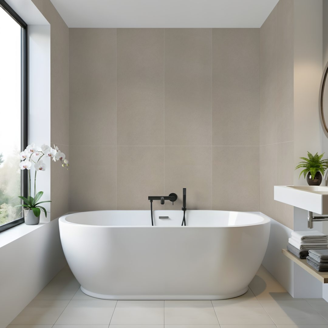 Pro Tek Flooring Verona Wall Panel (beige 2 Tile Design) Materialo Image