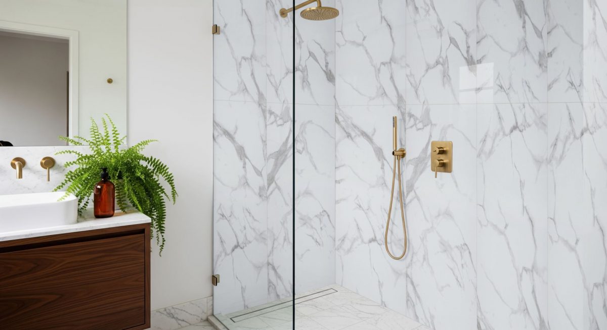 Pro Tek Flooring White Carrara Marble (marble 2 Tile Design) Materialo Image