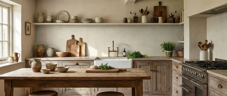 Beige Multi Tile Panels Rustic Charm