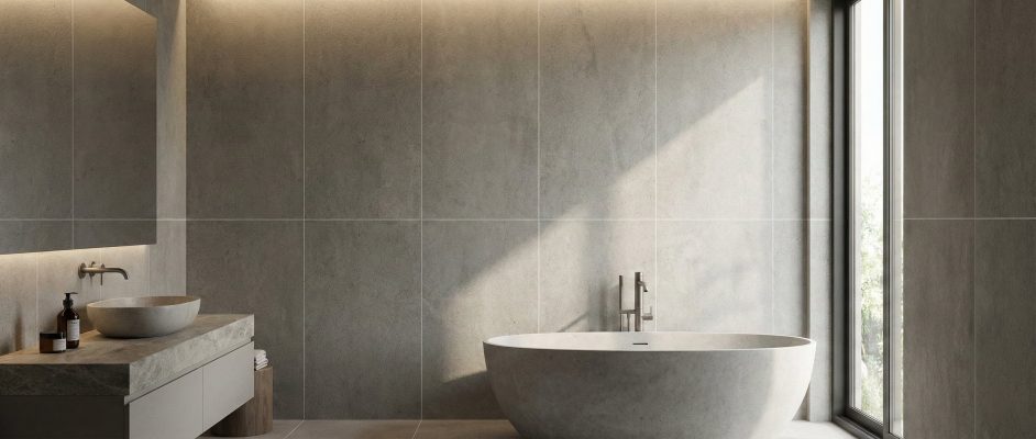 Grey Double Tile Panels Seamless Connectivity