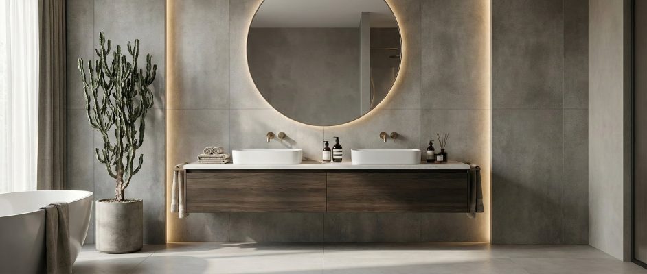 Grey Double Tile Panels Urban Sophistication