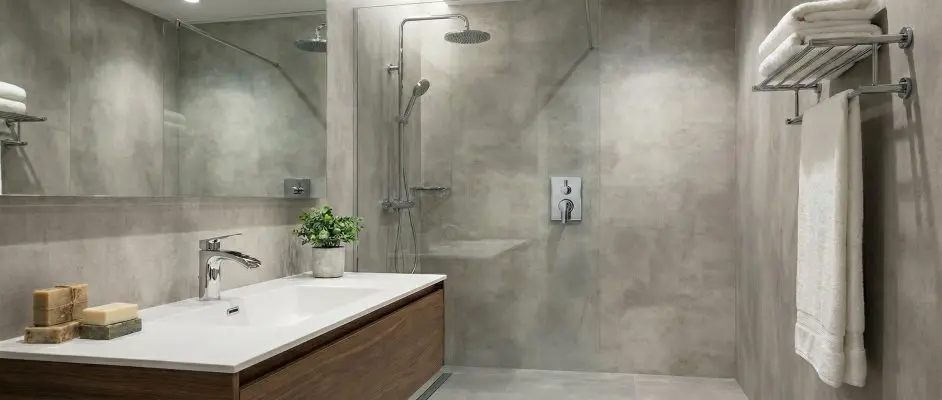 Grey Wall Panels Modern Industrial Chic