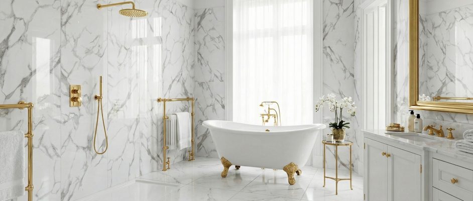High Gloss Marble Wall Panels Timeless Opulence