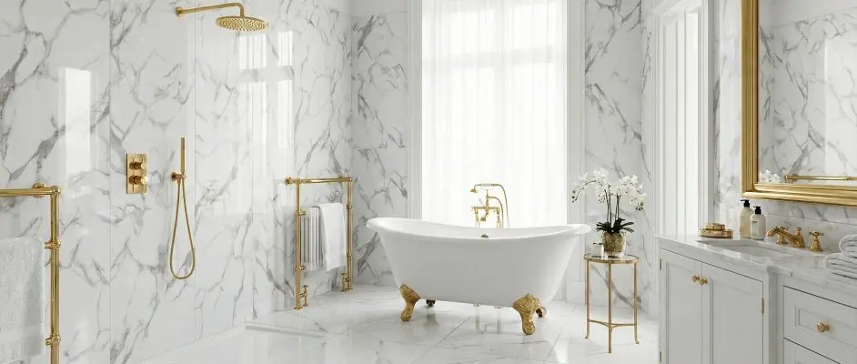 High Gloss Marble Wall Panels Timeless Opulence