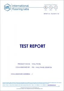 High Gloss Wall Panel Test Result