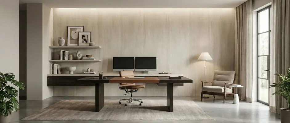 Home Office Wall Panels Beige