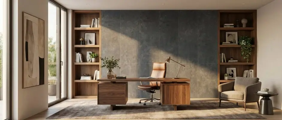 Home Office Wall Panels Grey