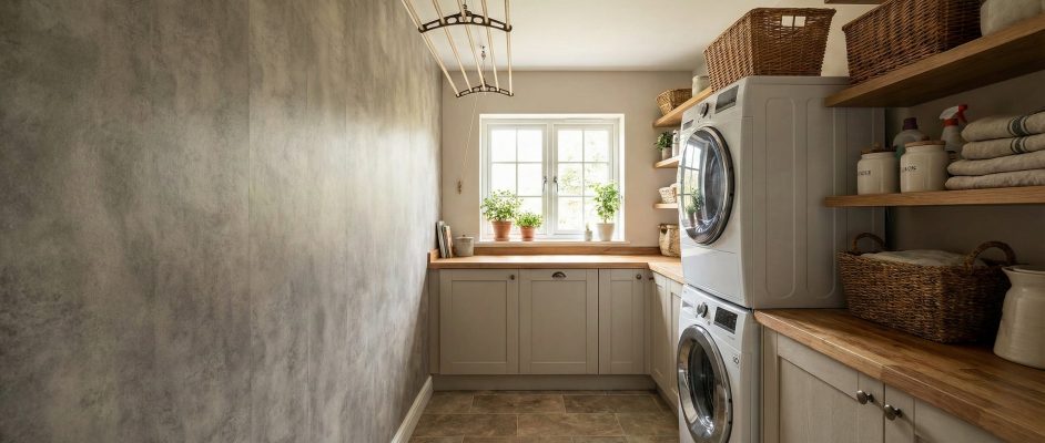 Laundry Room Wall Panels Beige 2