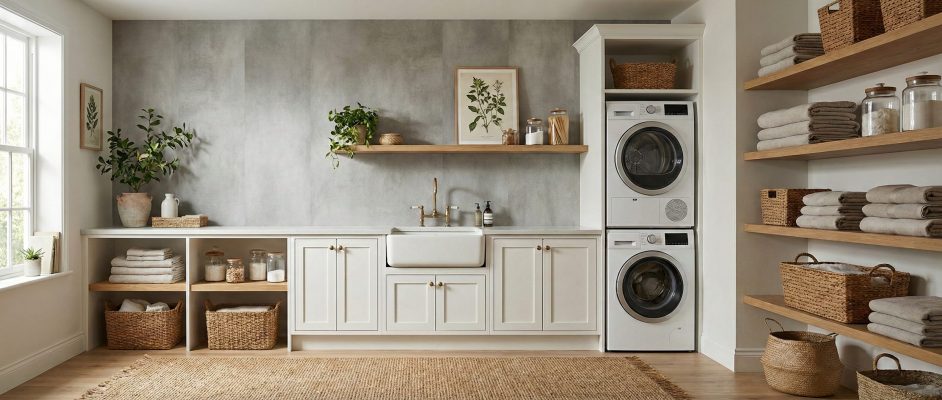 Laundry Room Wall Panels Grey
