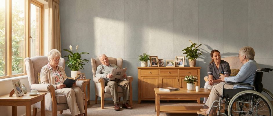 Nursing Home Wall Panels Lounge Grey