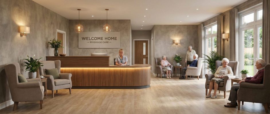 Nursing Home Wall Panels Reception Beige