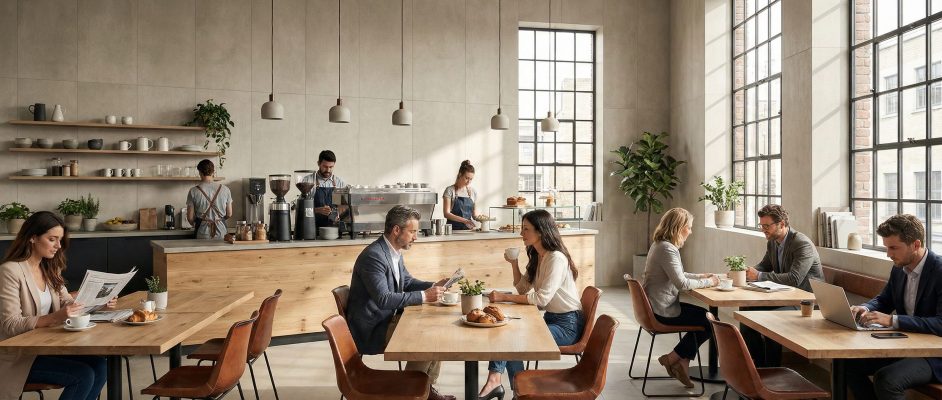 Restaurants And Café Wall Panels Double