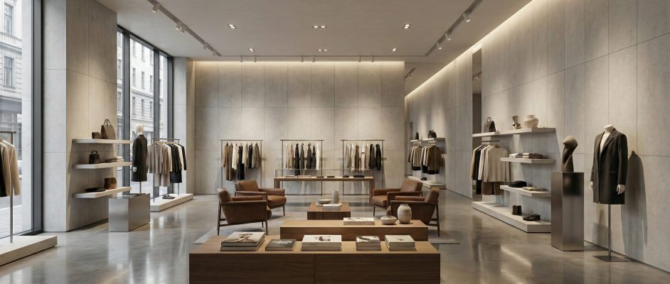 Retail Store Wall Panels Light Beige