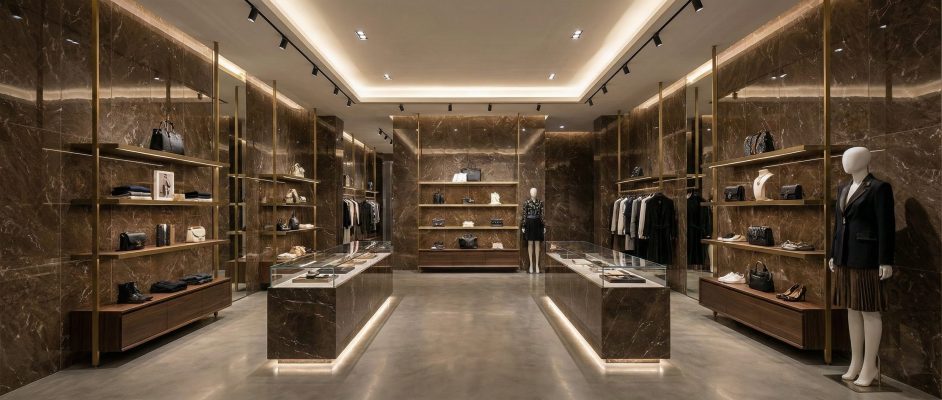 Retail Store Wall Panels Marble High Gloss