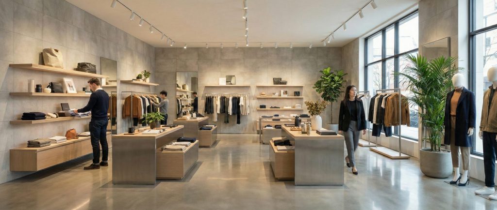 Store Wall Pattern Retail Store Wall Panels: Durable SPC Shop Fit-Outs