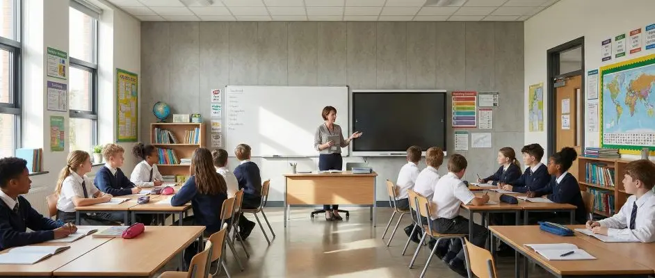 School Wall Panels Classroom Grey
