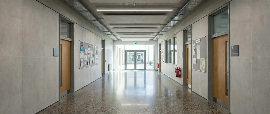 School Wall Panels Hall Grey Double