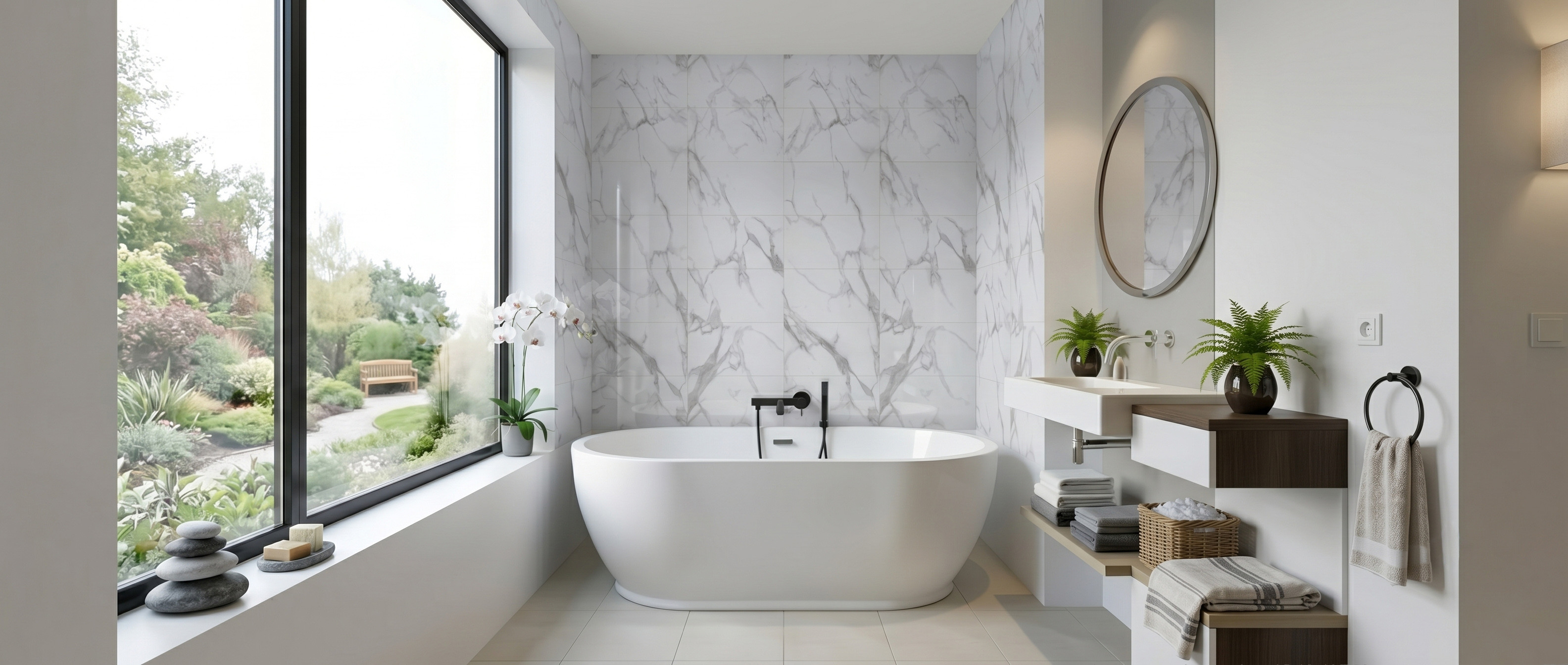 White Carrara Multi Tile Wall Panel Premium Spc Pro Tek™