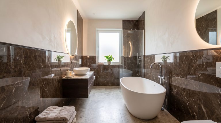 Bathroom Half Wall Paneling Ideas